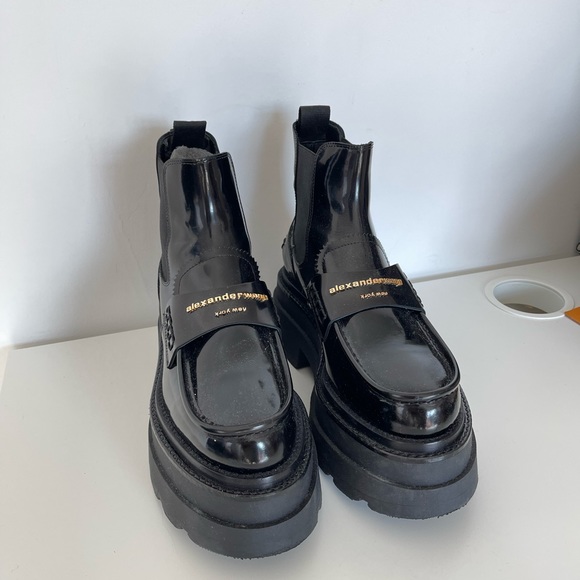 Alexanderwang carter platform loafer boot in leather - Picture 1 of 4
